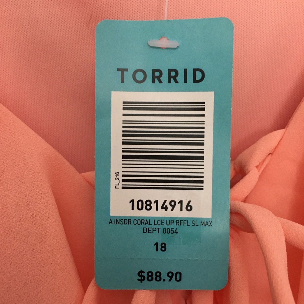 Torrid Insider High Low Coral Dress